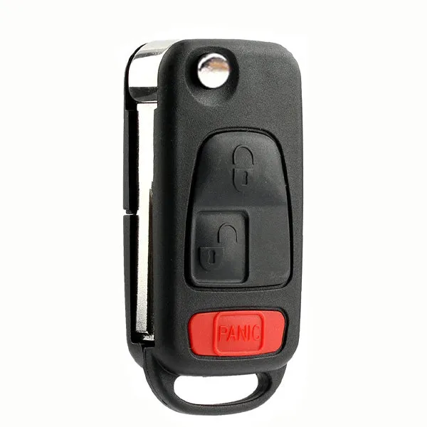 1996-2008 Mercedes SLK Chrysler Crossfire / 3-Button Flip Key / HU64 / PCF7935 44 Chip for KR55 Key Maker  (AFTERMARKET)