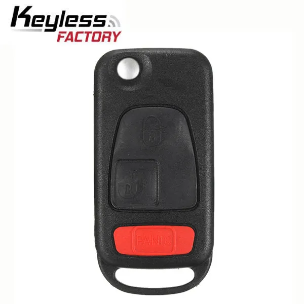 1996-2008 Mercedes SLK Chrysler Crossfire / 3-Button Flip Key / HU64 / PCF7935 44 Chip for KR55 Key Maker  (AFTERMARKET)