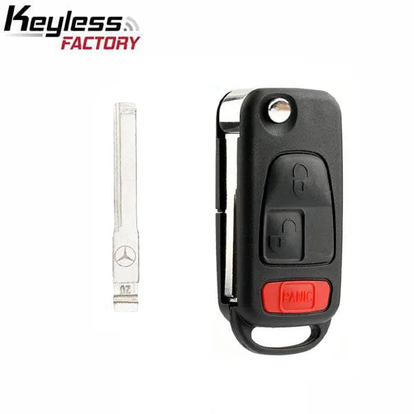 1996-2008 Mercedes SLK Chrysler Crossfire / 3-Button Flip Key / HU64 / PCF7935 44 Chip for KR55 Key Maker  (AFTERMARKET)