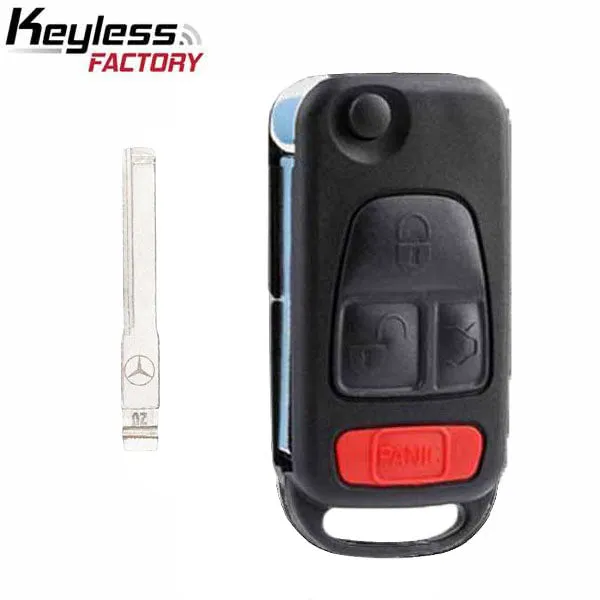 1997–2005 Mercedes ML W163 M-Class / 4-Button Flip Key / HU64 / PCF7935 44 Chip for KR55 Key Maker (AFTERMARKET)