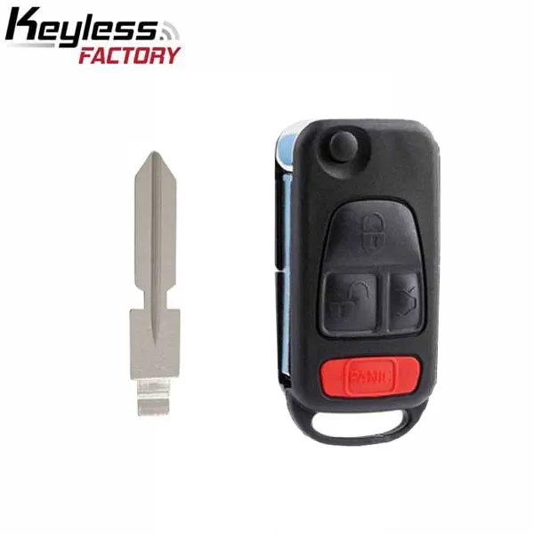 1997–2005 Mercedes SL / 4-Button Flip Key / HU39 / PCF7935 44 Chip for KR55 Key Maker (AFTERMARKET)