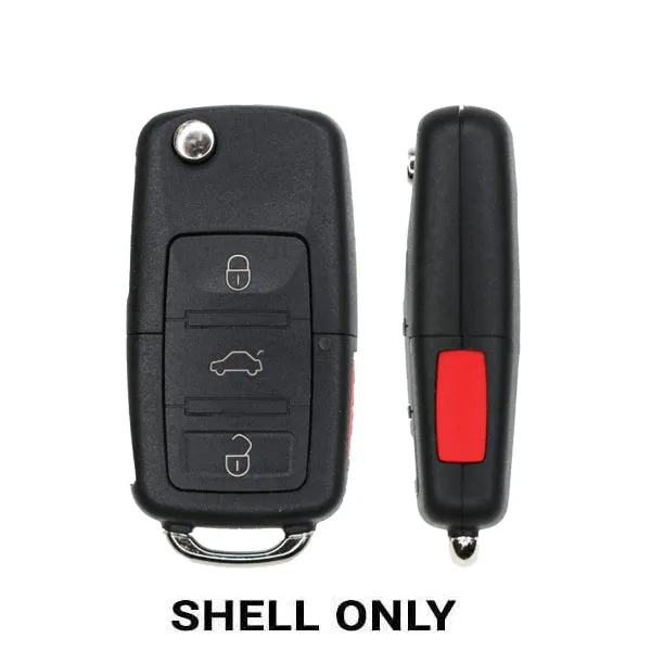 2011-2016 Volkswagen / 4-button Flip Key SHELL / NBG010180T (AFTERMARKET)