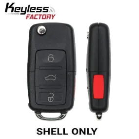 2011-2016 Volkswagen / 4-button Flip Key SHELL / NBG010180T (AFTERMARKET)