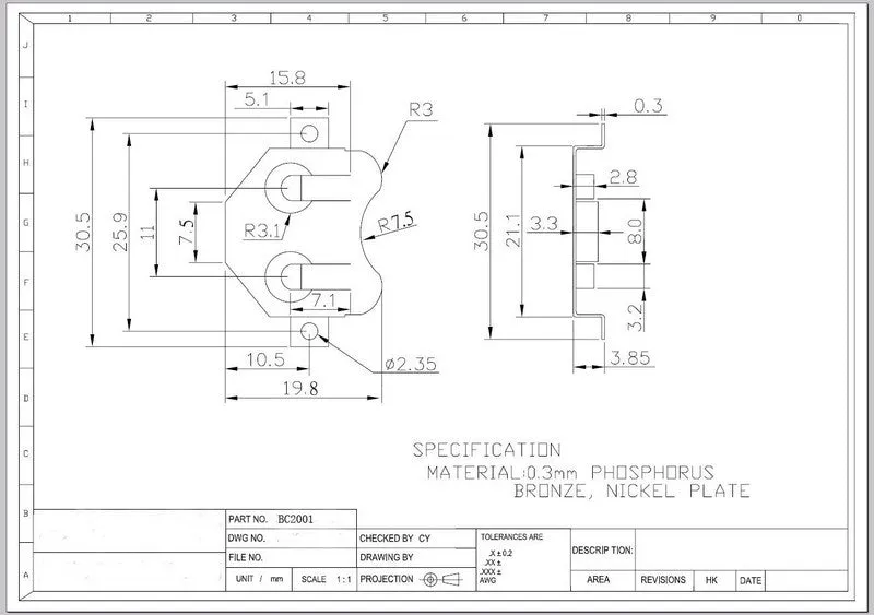 20mm Surface Mount Coin Cell Retainer