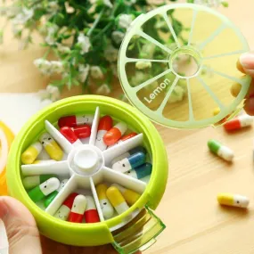 2pcs Weekly Rotating Pill Box Organizer