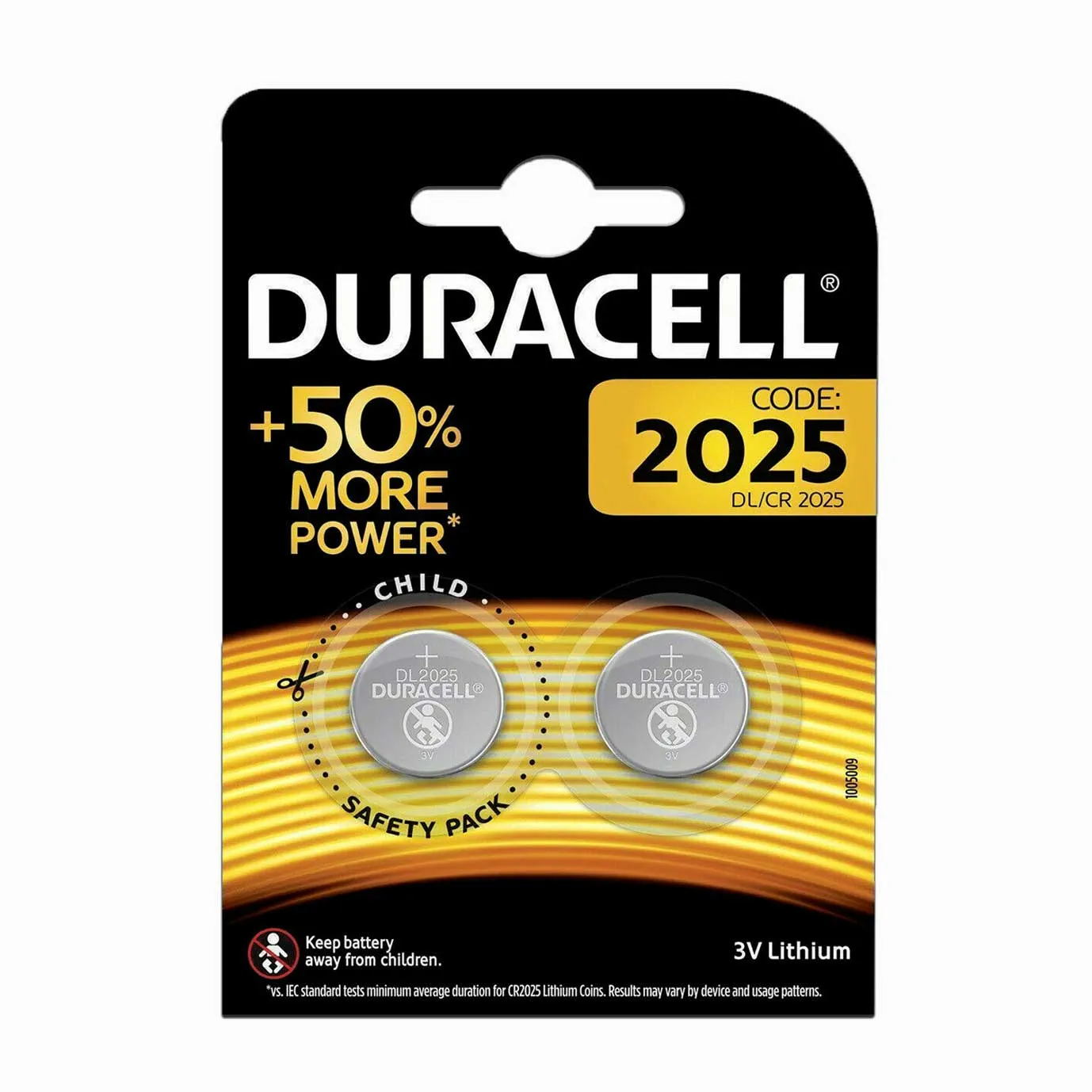 2x Duracell CR2025 Battery DL2025 BR2025 150 mAh Lithium Coin Cell 3V