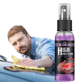 3 In 1 Quick High Protection Car Coating Spray Polish, Ceramic, Plastic Parts Refurbisher