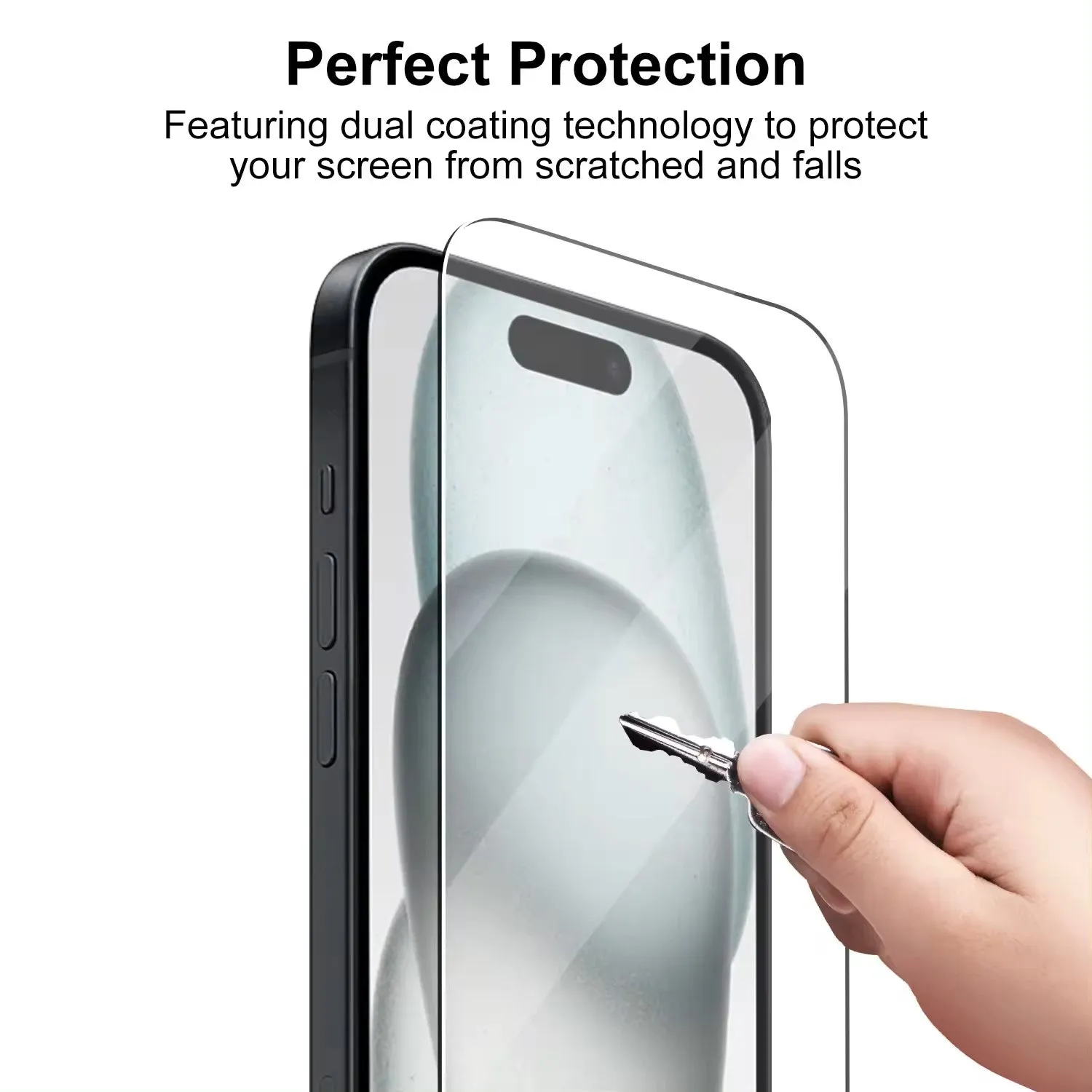 3-Pack iPhone 14 Pro Screen Protector Tempered Glass Case Friendly Anti Scratch Bubble Free