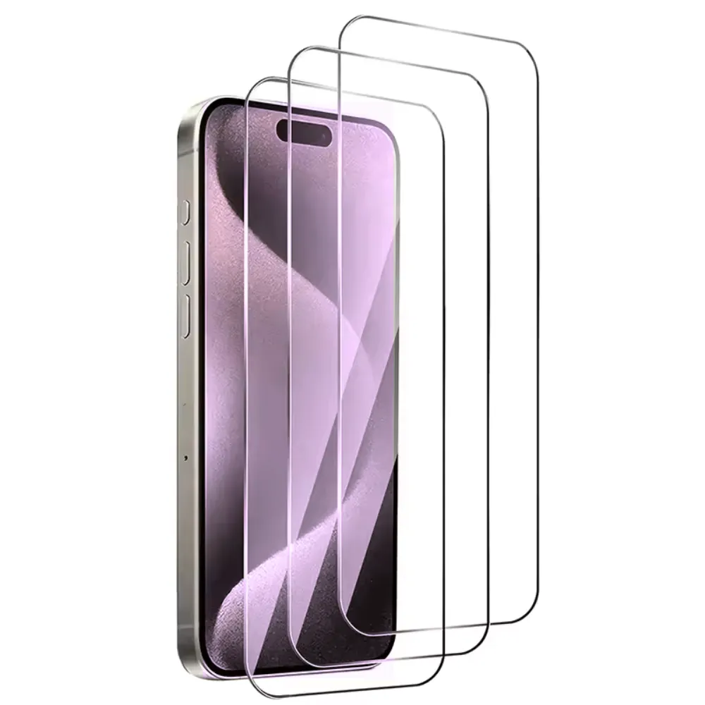 3-Pack iPhone 14 Pro Screen Protector Tempered Glass Case Friendly Anti Scratch Bubble Free