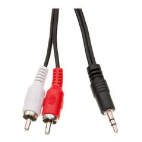 3.5mm Stereo to RCA Audio Cable, 3.5mm Stereo Male to Dual RCA Male (Right and Left), 6 foot