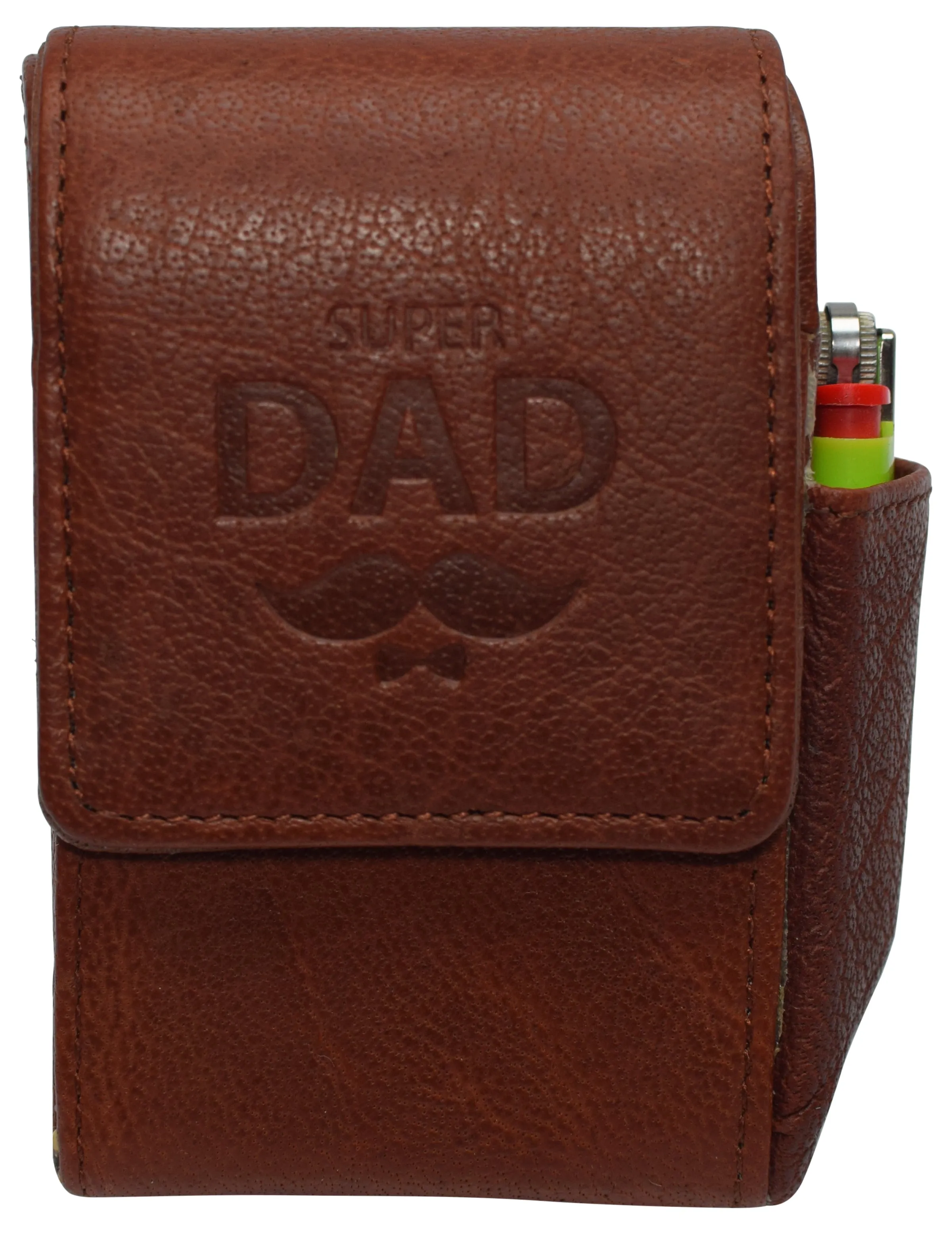 510913 Cigarette Storage Organizer Genuine Leather Tobaccos Pouch Lighter Holder Logos Storage Container