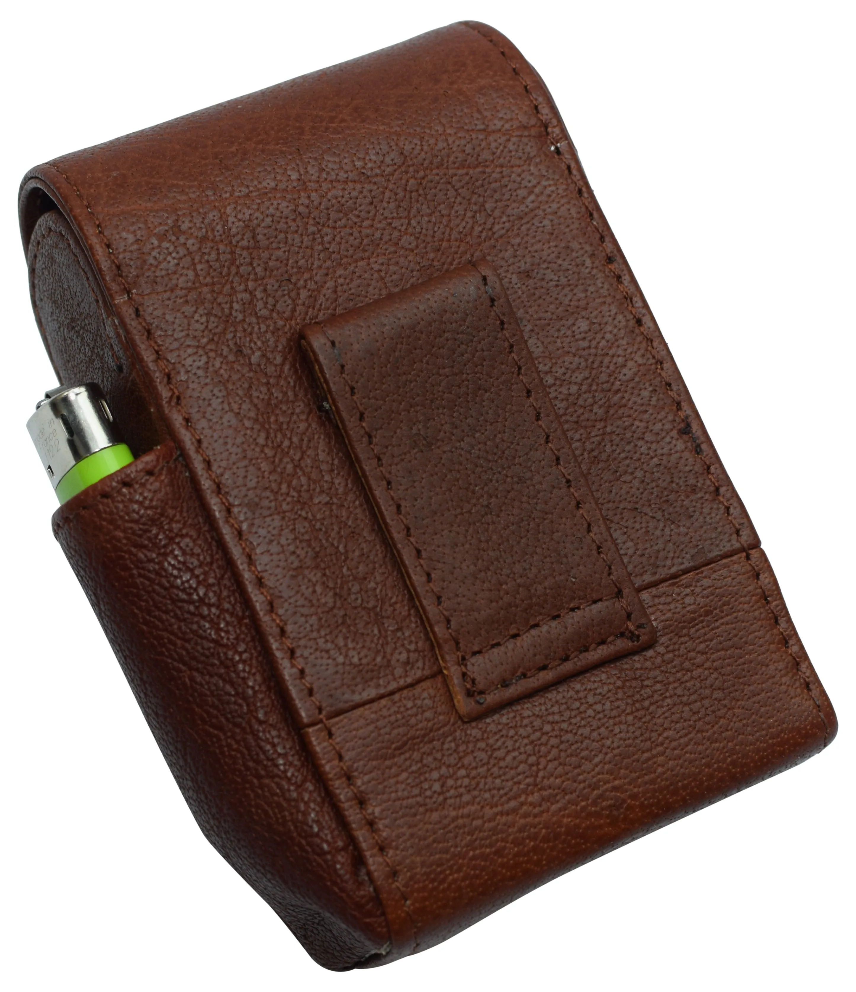 510913 Cigarette Storage Organizer Genuine Leather Tobaccos Pouch Lighter Holder Logos Storage Container