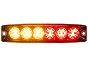 8892206 - ULTRA THIN 5 INCH AMBER/RED LED STROBE LIGHT