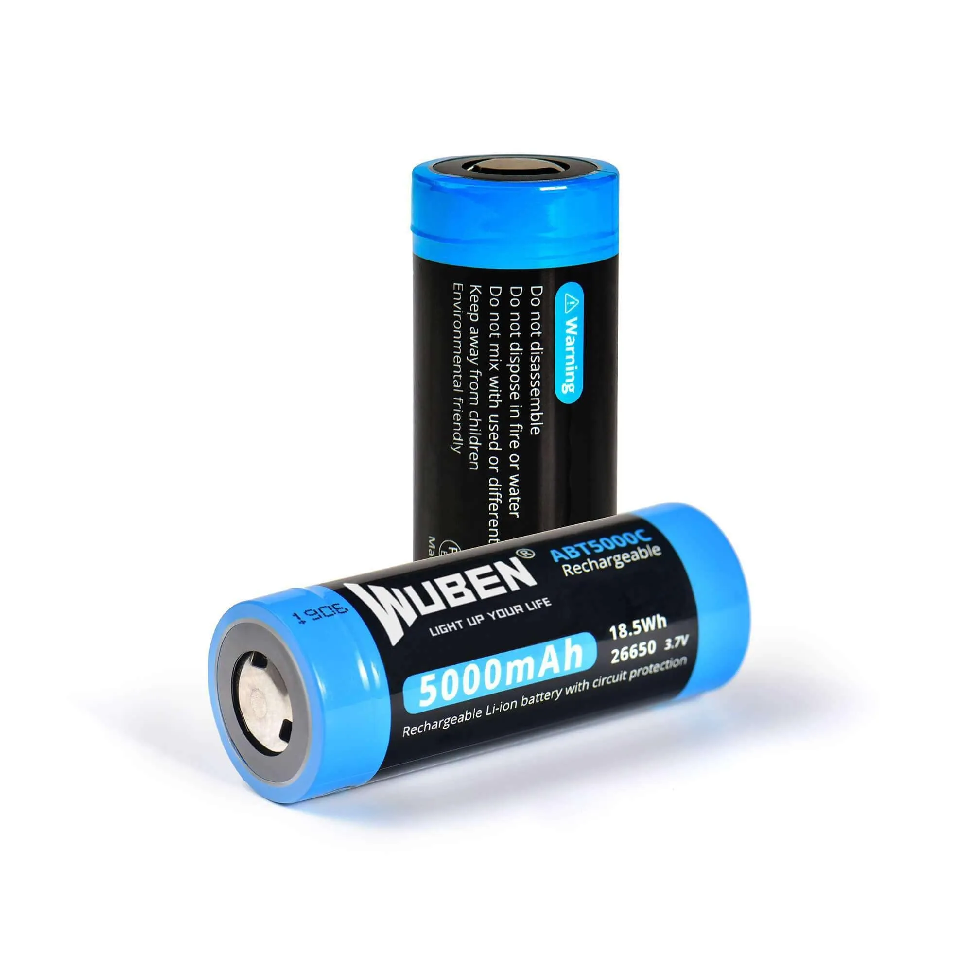 ABT5000C Rechargeable 26650 Flashlight Battery - 5000mAh