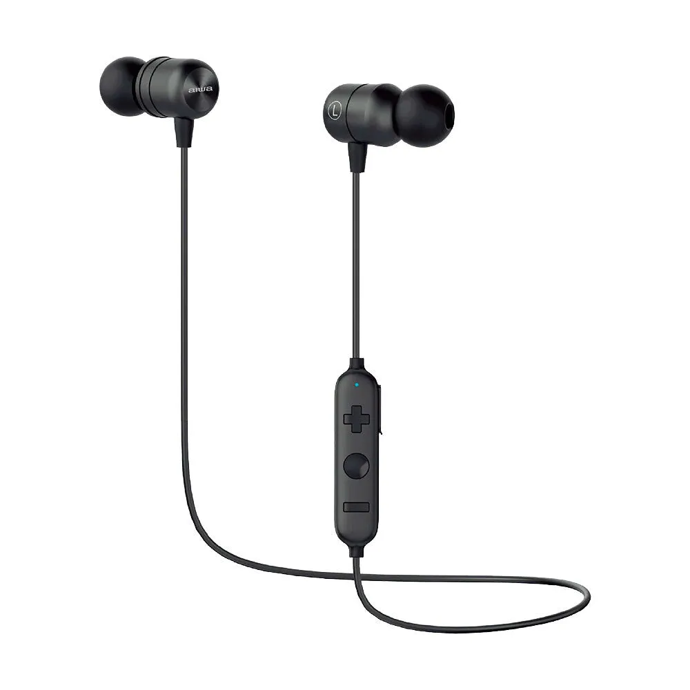 AIWA In-Ear Gel Bluetooth Sports Earbuds (Black)