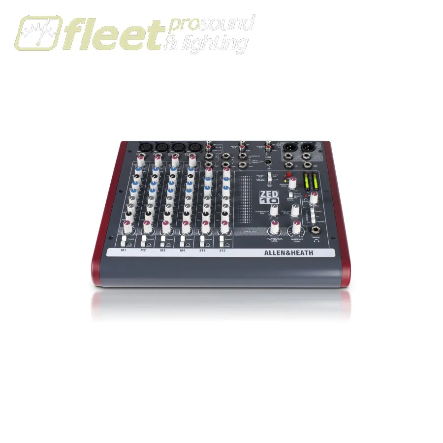 Allen & Heath ZED-10 Multipurpose Mixer for Live Sound and Recording