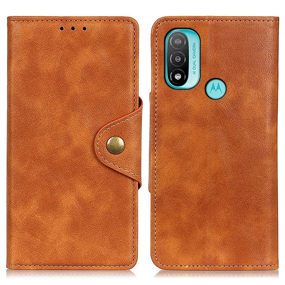 Alpha Motorola Moto E30 / E40 / E20 flip case - Brown