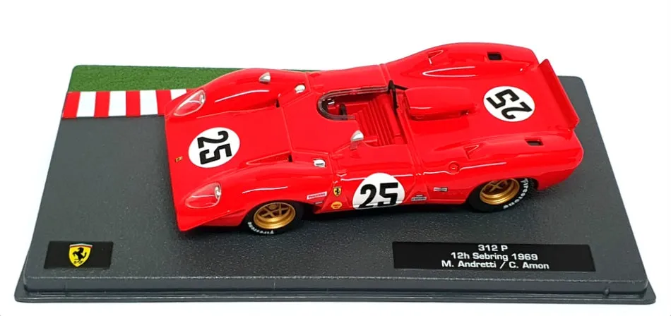 Altaya 1/43 Scale 61023T - Ferrari 312 P #25 12h Sebring 1969 - Red