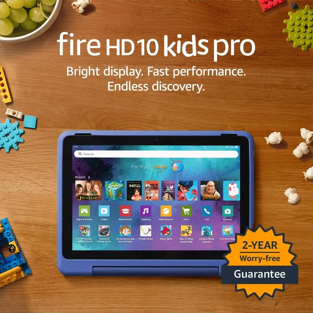 Amazon Fire HD 10 Kids Pro Tablet (2023) - 10.1" Screen, Parental Controls, Long Battery, 32GB Storage, Slim Nebula Case, Ages 6–12