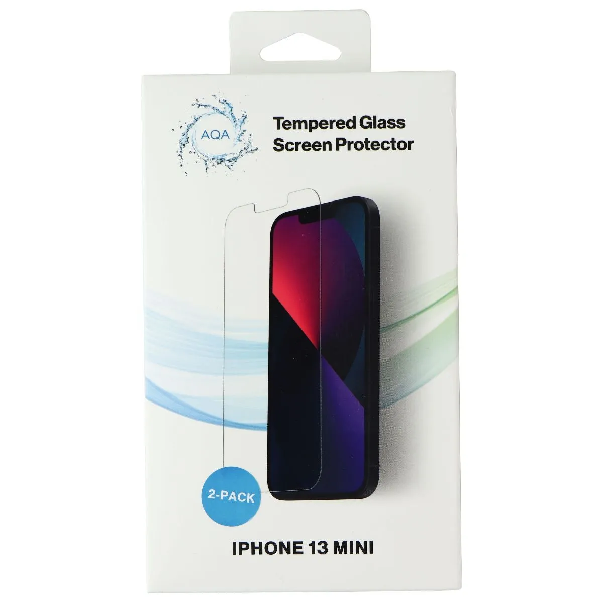 AQA Tempered Glass Screen Protector for iPhone 13 Mini - Clear/2-Pack