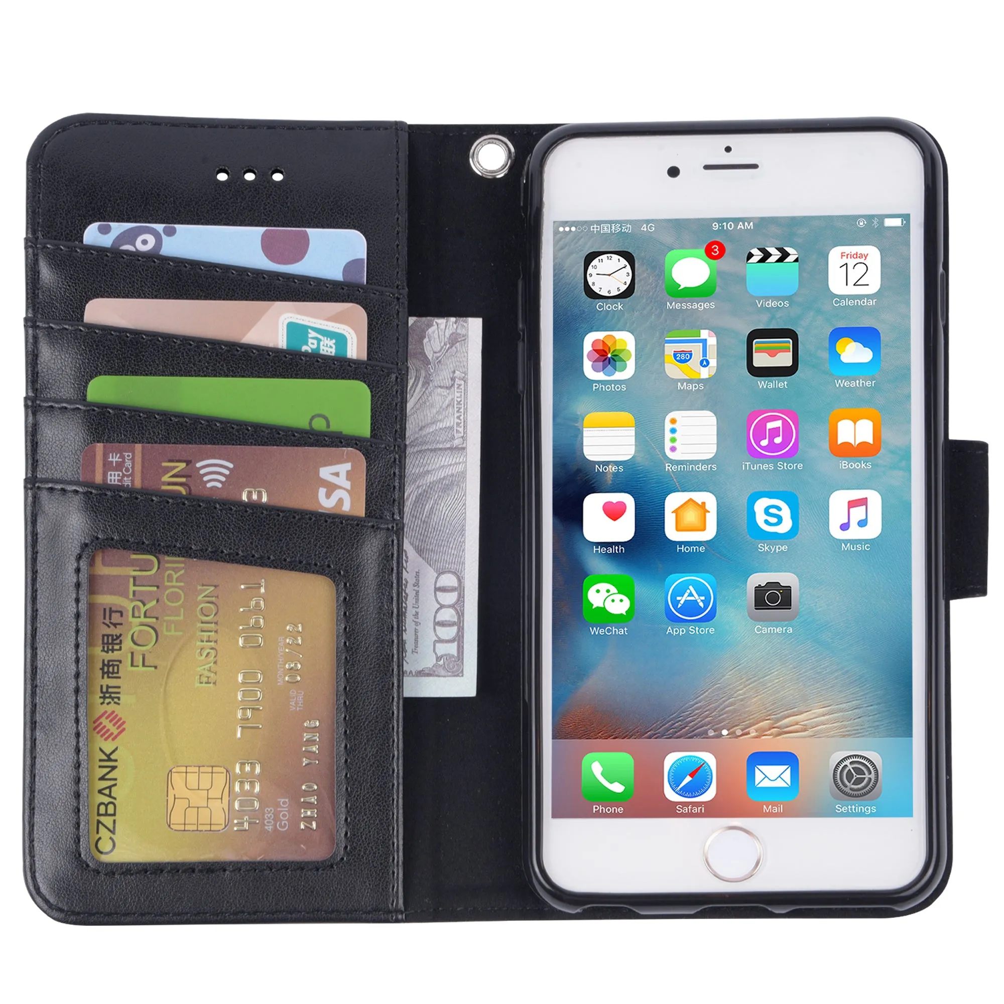 Arae Wallet case for iPhone 6s Plus/iPhone 6 Plus [Kickstand Feature] PU Leather with ID&Credit Card Pockets for iPhone 6 Plus / 6S Plus 5.5 inch (not for 6/6s)