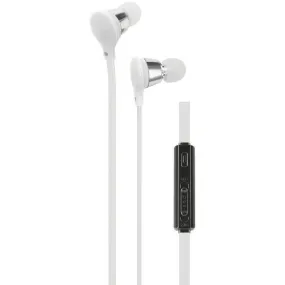 AT&T EBV01-WHT Jive Noise-Isolating Earbuds with Microphone & Volume Control (White)