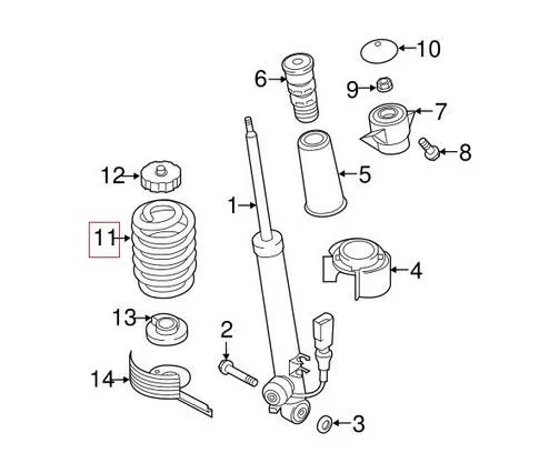 Audi Coil Spring – Rear 8K0511115DK