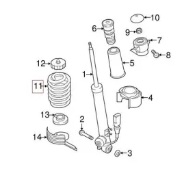 Audi Coil Spring – Rear 8K0511115DK