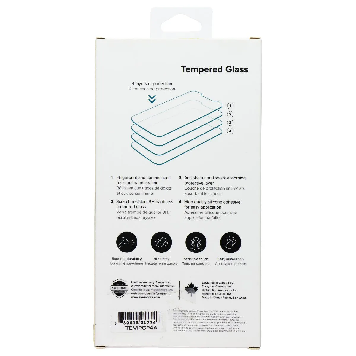 Axessorize Tempered Glass Screen Protector for Google Pixel 4a