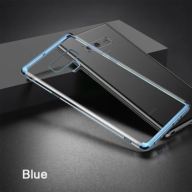 Baseus Luxury Plating Case For Samsung Galaxy Note 9 Coque Soft TPU Transparent Clear Silicone Back Cover Case For Galaxy Note9