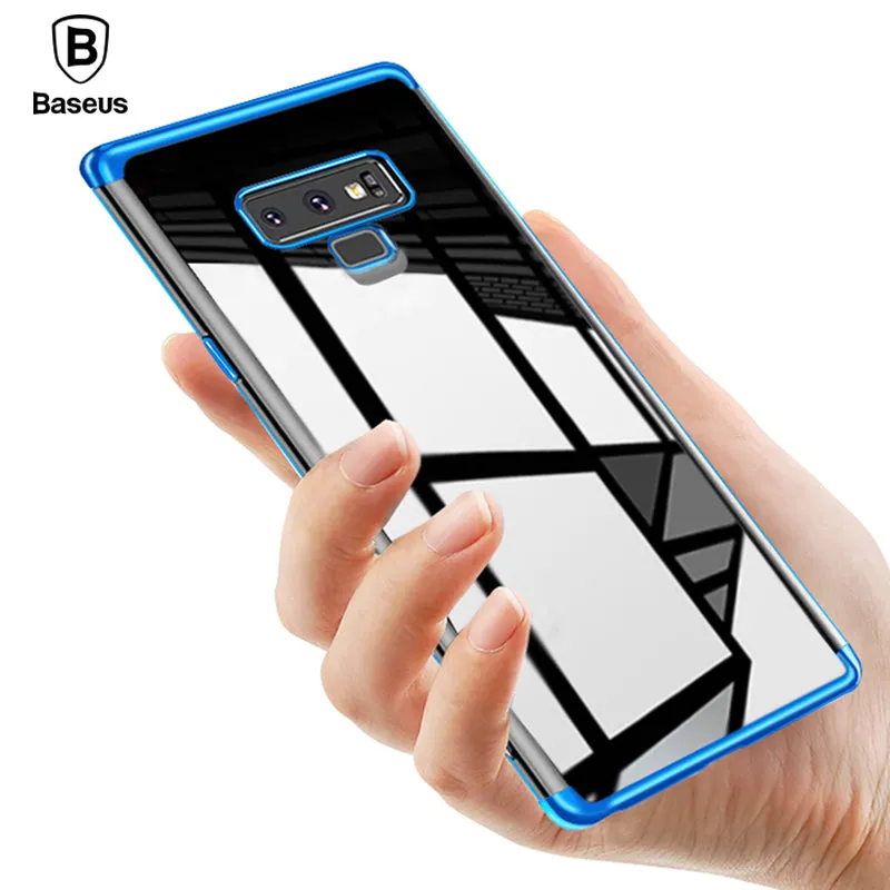 Baseus Luxury Plating Case For Samsung Galaxy Note 9 Coque Soft TPU Transparent Clear Silicone Back Cover Case For Galaxy Note9