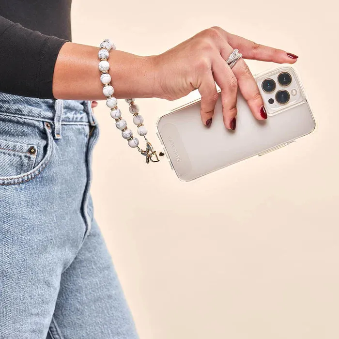 Beaded Marble Phone Wristlet