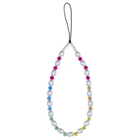 Beaded Phone Charm (Jelly Bean Pearl)