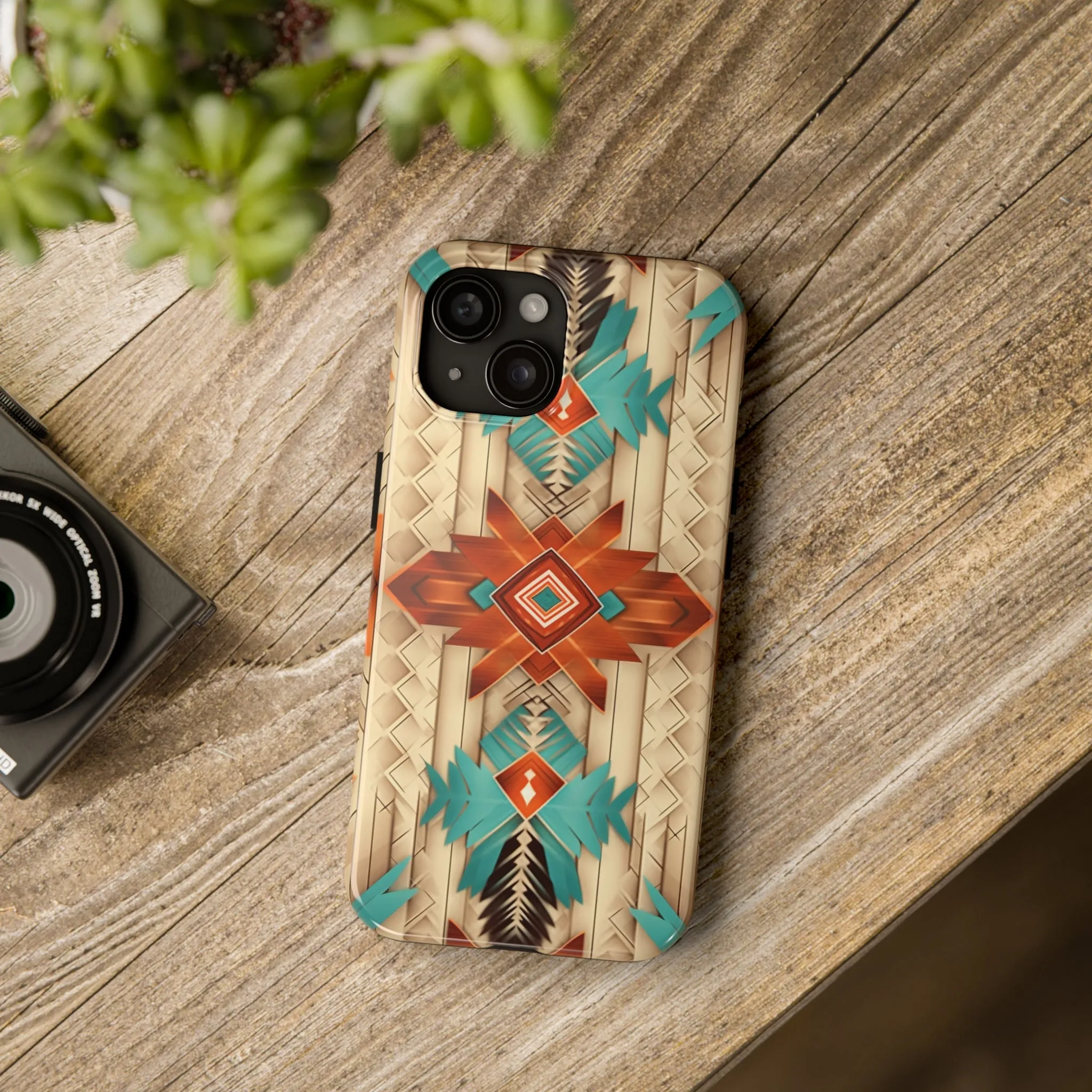 Beautiful Native American Pattern Design Tough Phone Case compatible with a large variety of iPhone models, Gift, Phone Case