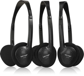 Behringer HO66 Stereo Headphones (3-Pack) (HO 66 / HO-66) A SET Of 3