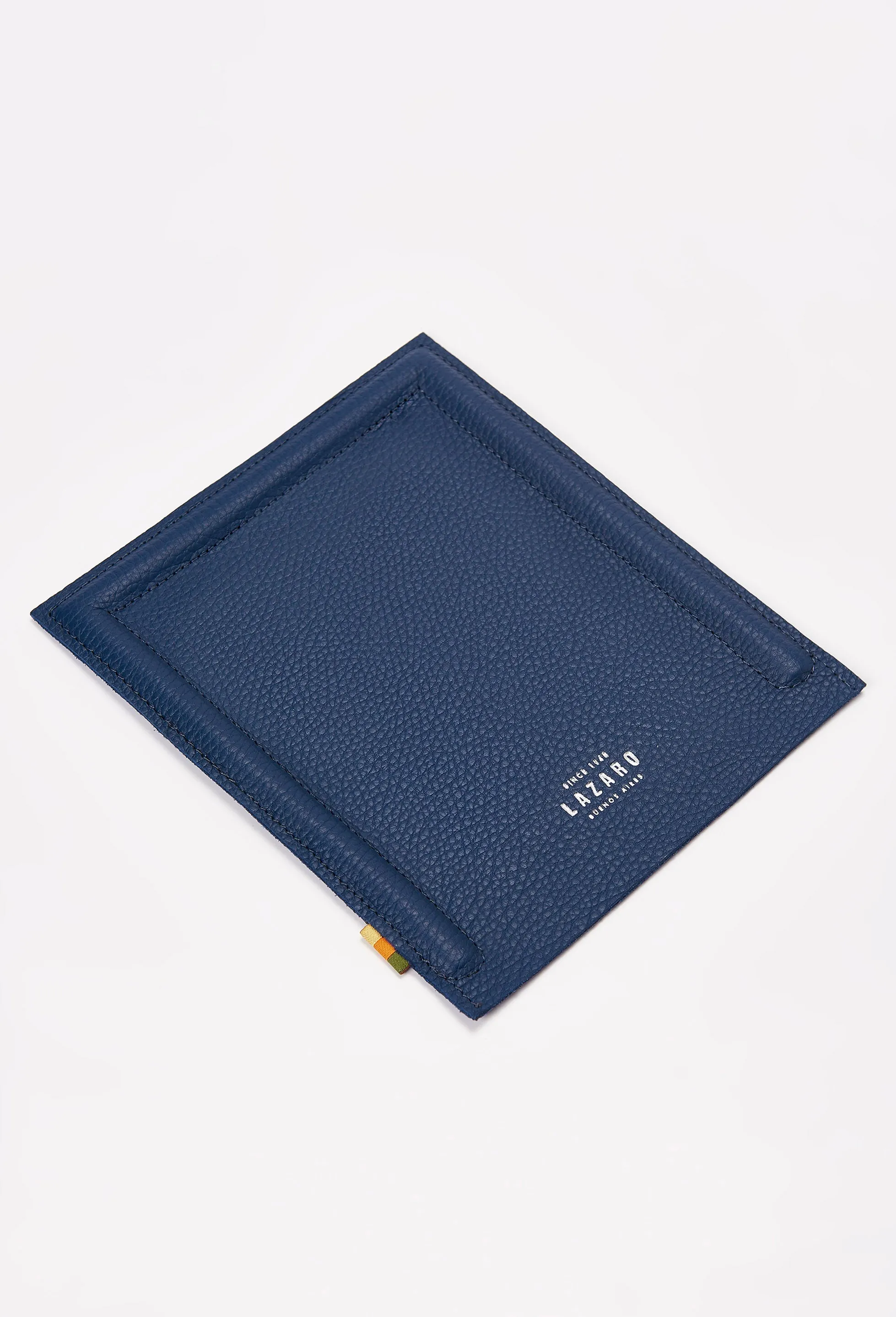 Blue Leather Minimalist Mouse Pad