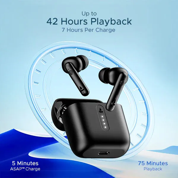 boAt Airdopes 141 Wireless Earbuds with 42 Hours Playback, ENx Technology, BEAST Mode