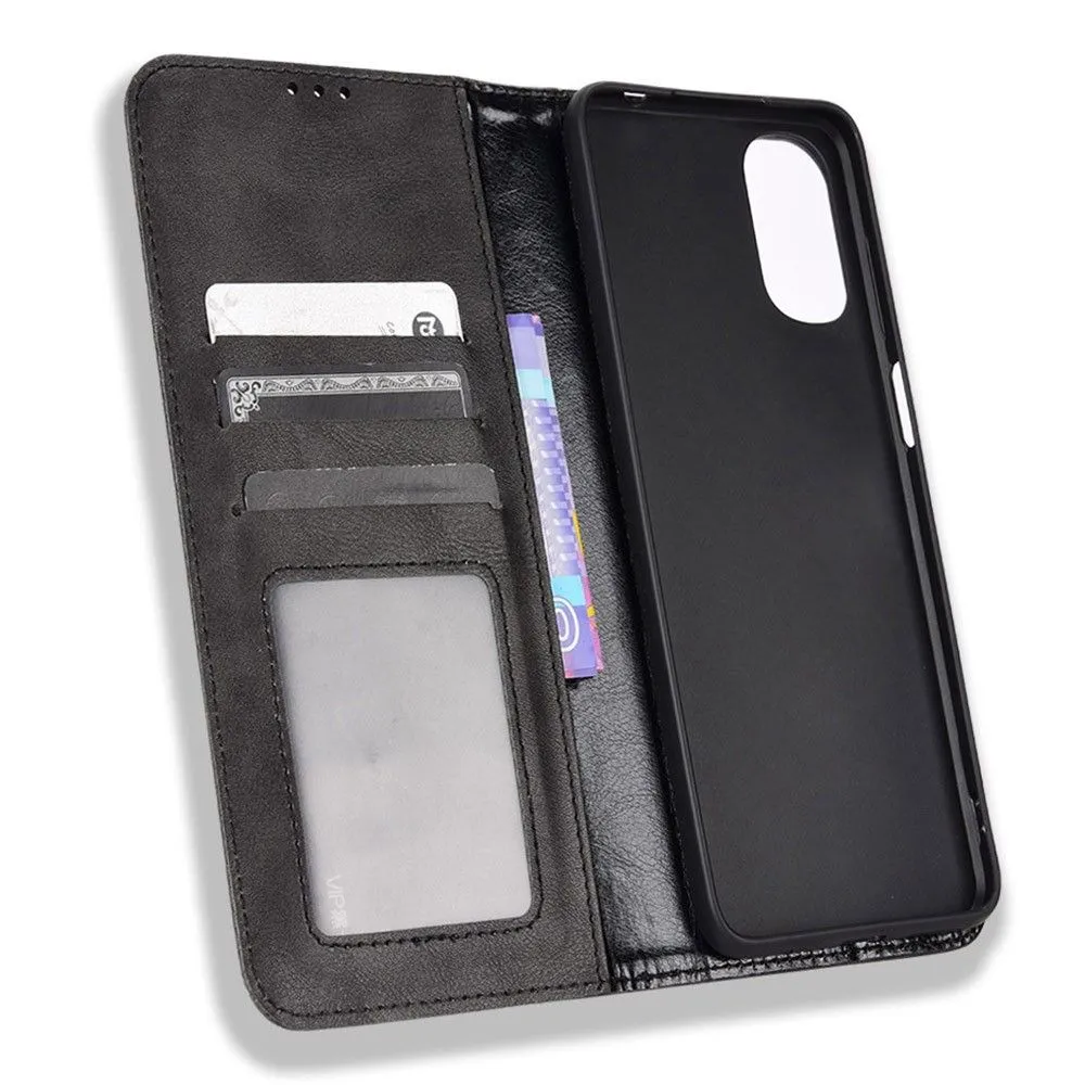 Bofink Vintage Motorola Moto G22 leather case - Black