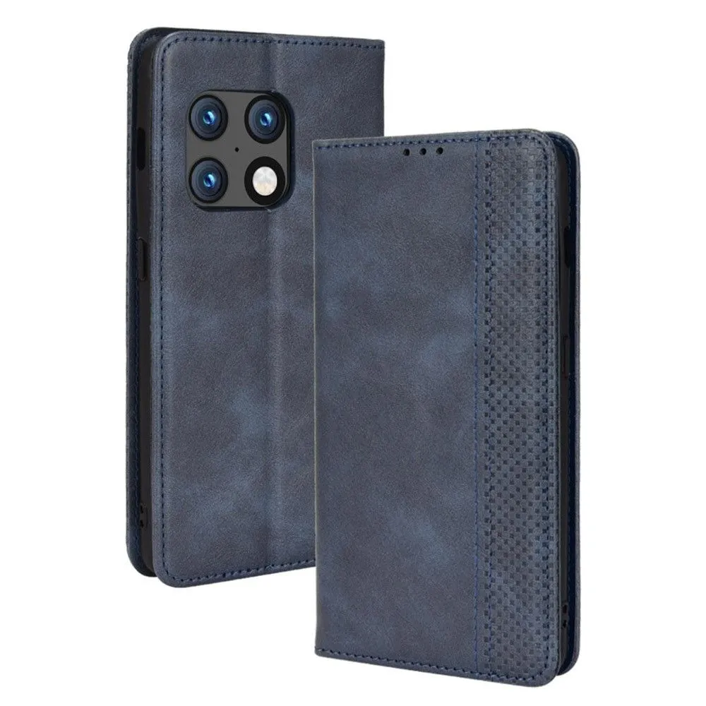 Bofink Vintage OnePlus 10 Pro leather case - Blue