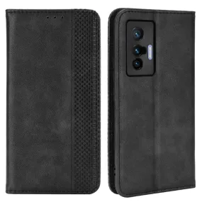 Bofink Vintage Vivo X70 leather case - Black