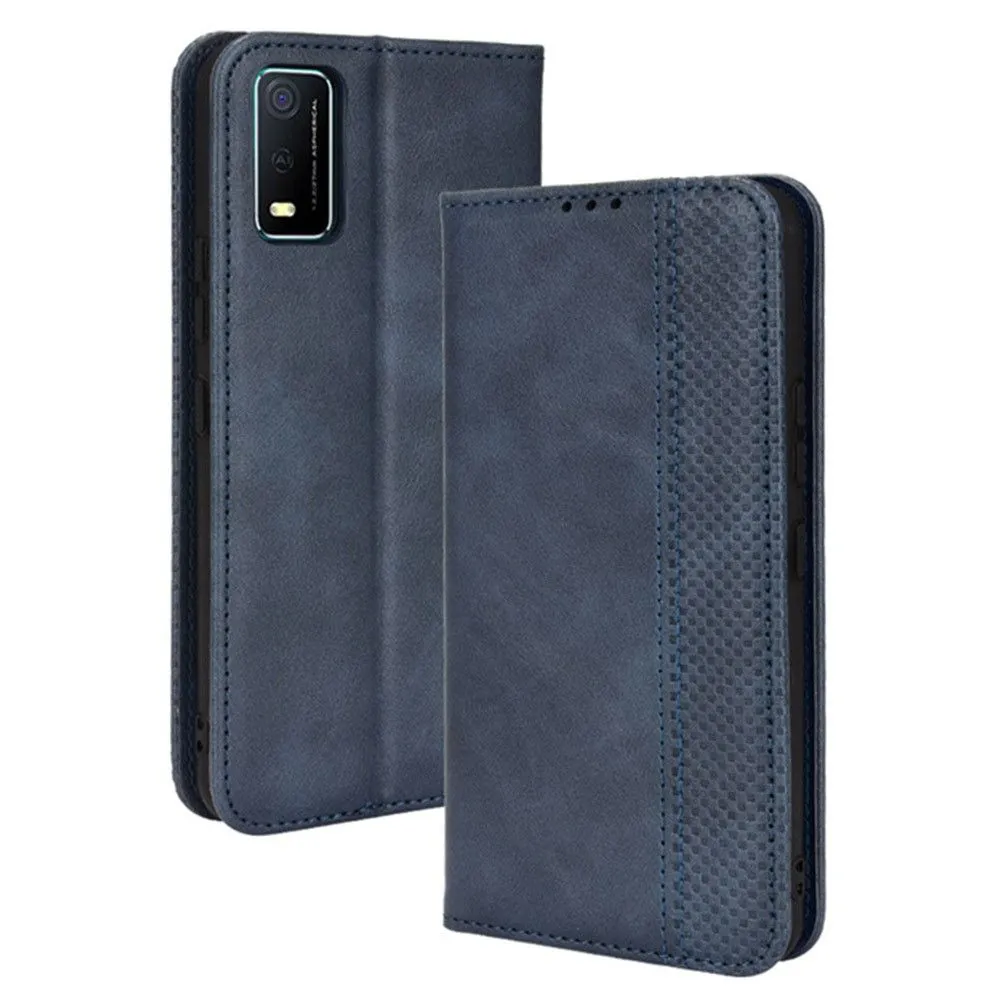 Bofink Vintage Vivo Y3s (2021) leather case - Blue