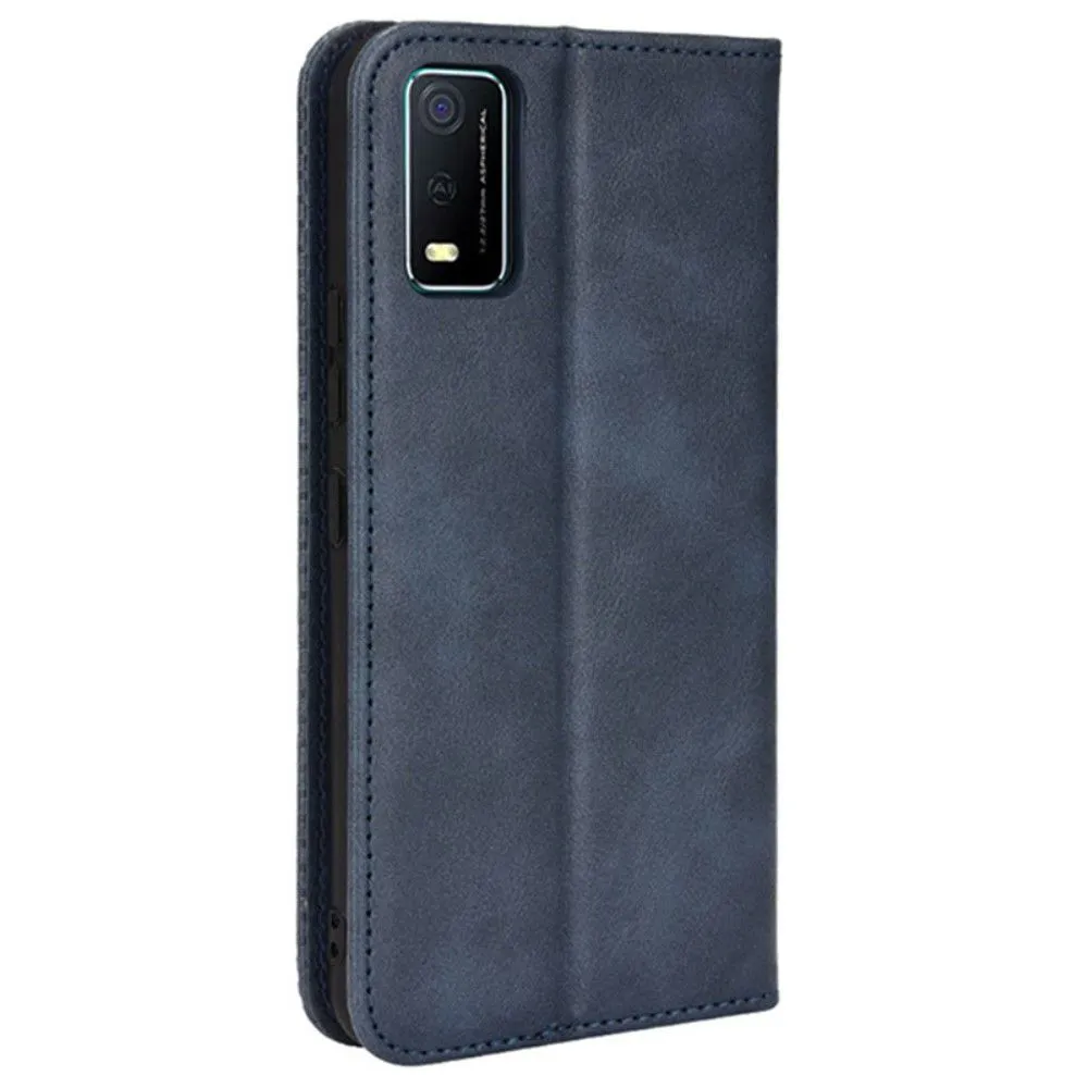 Bofink Vintage Vivo Y3s (2021) leather case - Blue