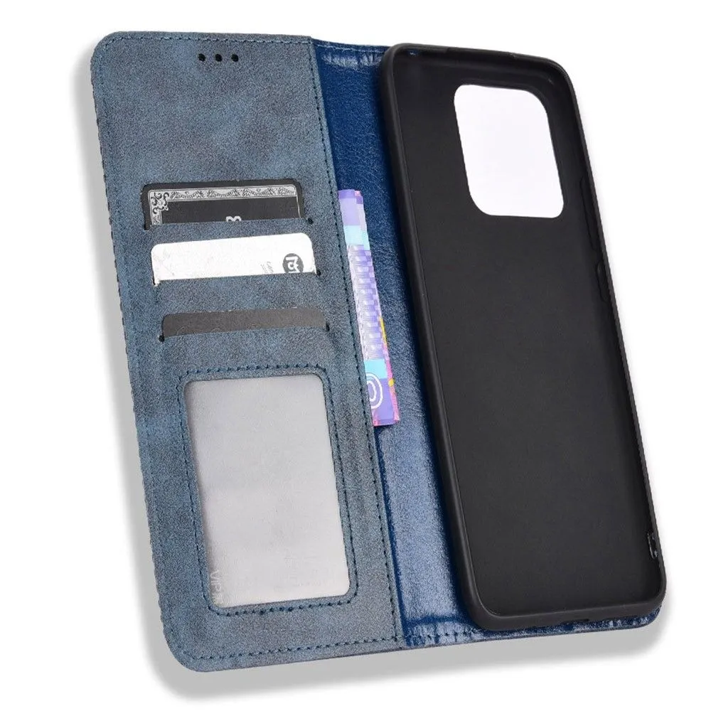 Bofink Vintage Xiaomi Redmi 10C leather case - Blue