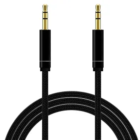 Braided Aux Cable Audio Lead 3.5mm Jack Stereo Male for Car PC Phone MP3 iPod