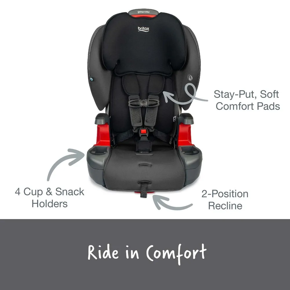 Britax Grow With You Harness-2-Booster Car Seat - Mod Black (SafeWash)