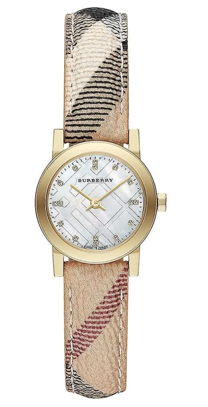 Burberry Ladies Watch The Classic City 26mm Diamond Yellow Gold BU9226