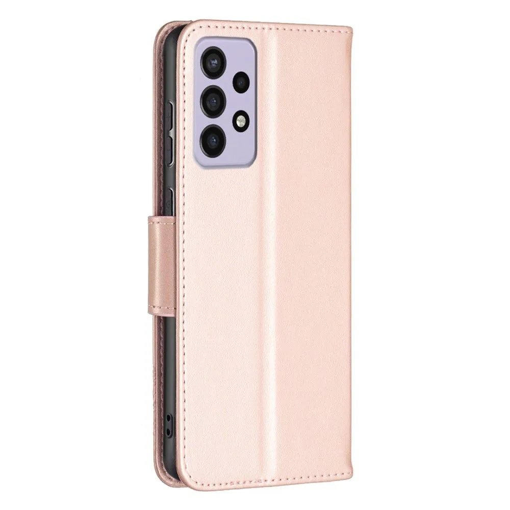 Butterfly Samsung Galaxy A73 flip case - Rose Gold