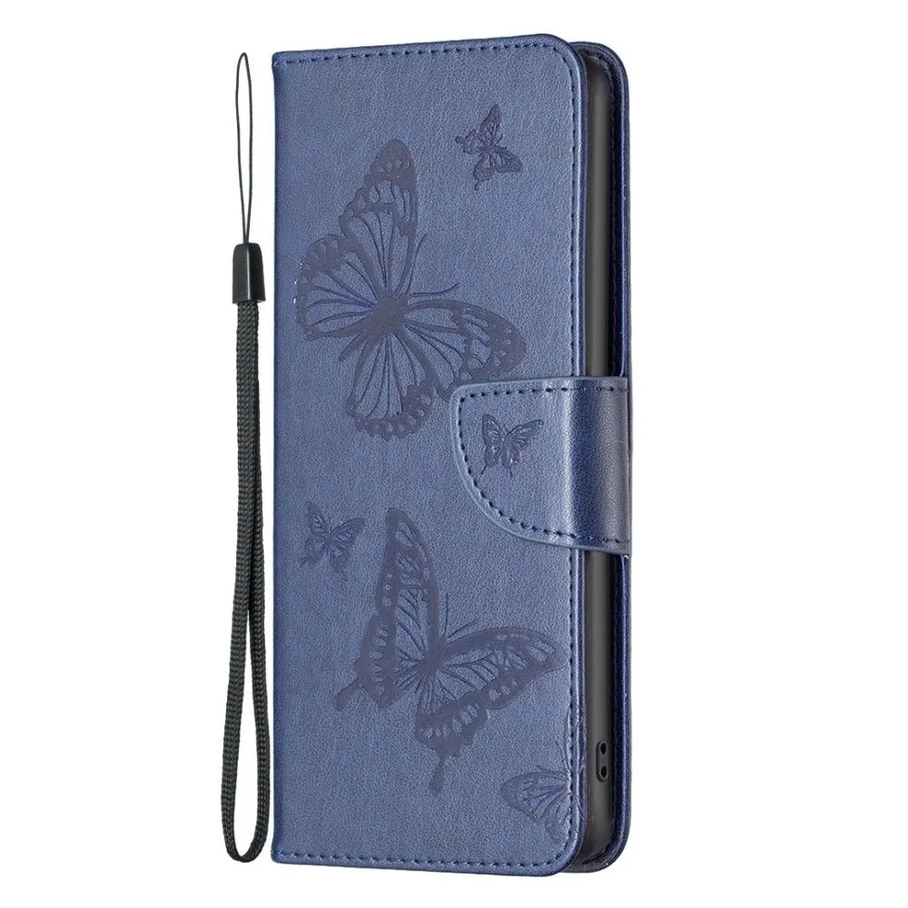 Butterfly Samsung Galaxy M33 5G flip case - Dark Blue