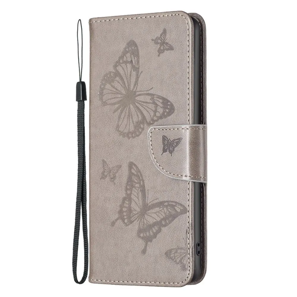 Butterfly Samsung Galaxy M53 5G flip case - Grey