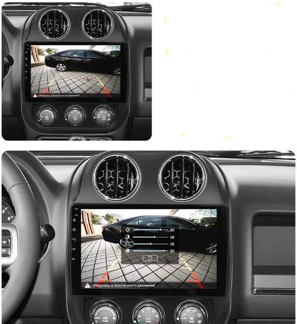 Car Dealz 10.2" Android 10.0 Jeep Compass 2009-2015 w CAM In Dash Plus OEM Fascia